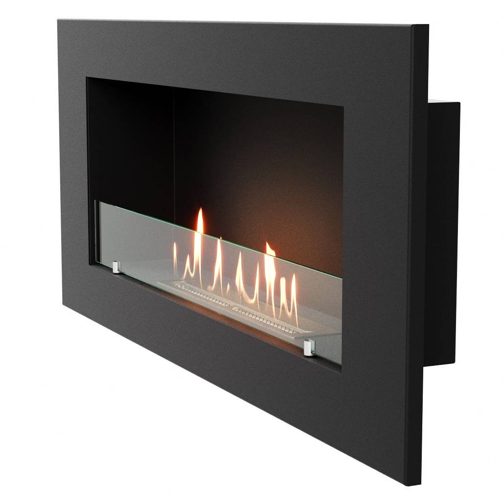 Каминокомплект:Биокамин Firelight BFP/W-110+Набор керамических камней М, черные