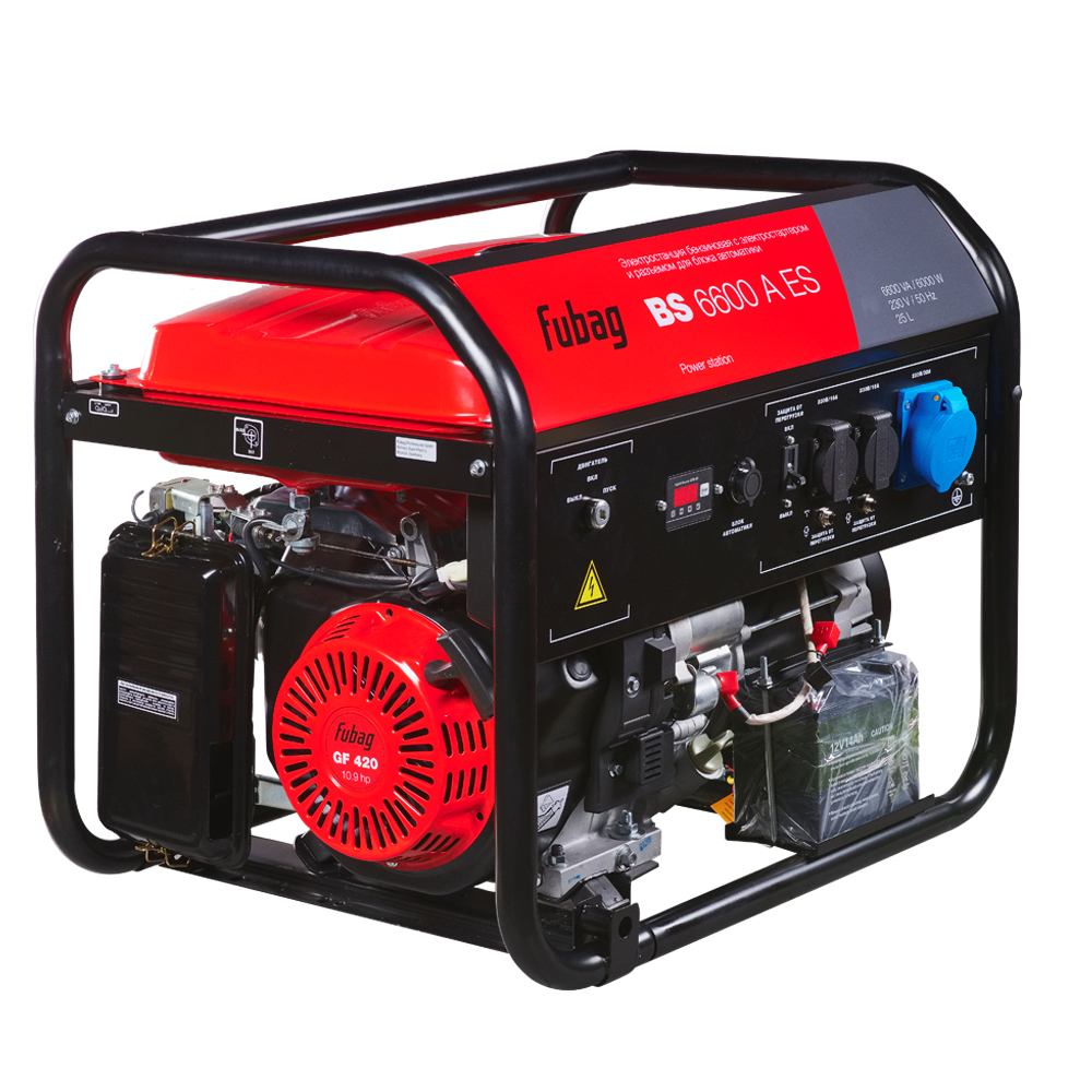 Генератор бензиновый FUBAG BS 6600 A ES с электростартером и коннектором автоматики