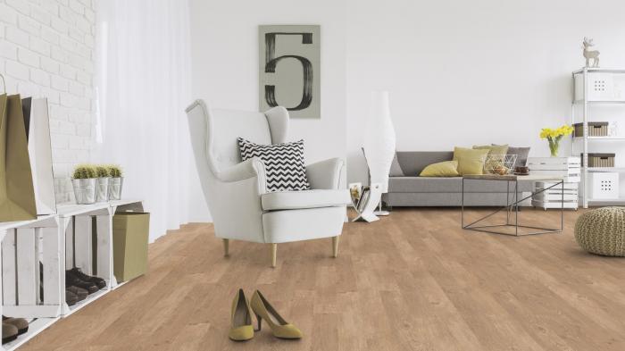 Виниловая плитка LVT (ПВХ) для пола (влагостойкий замковый ламинат) Wicanders Hydrocork Wood Castle Raffia Oak (B5P0001)