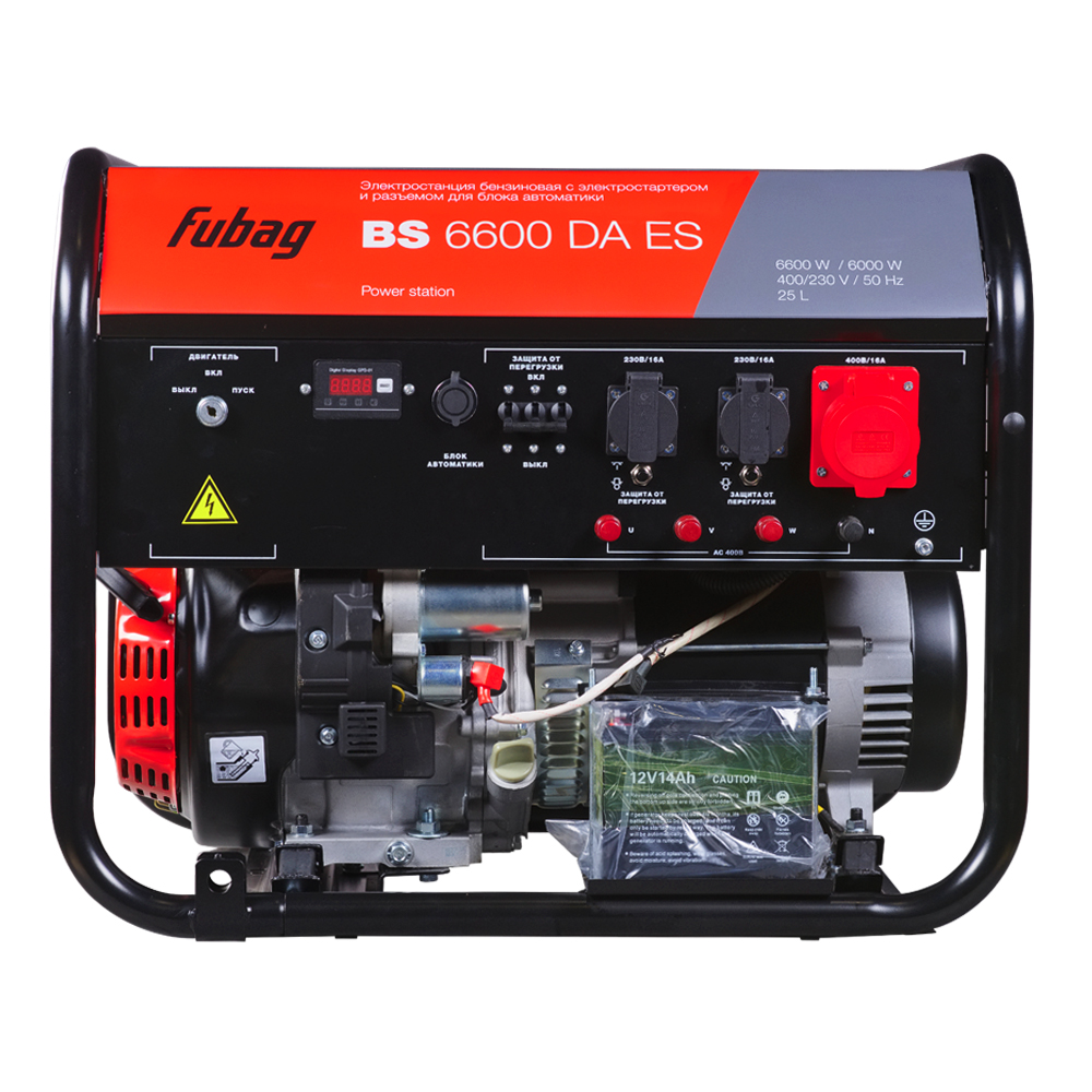 Генератор бензиновый FUBAG BS 6600 DA ES с электростартером и коннектором автоматики