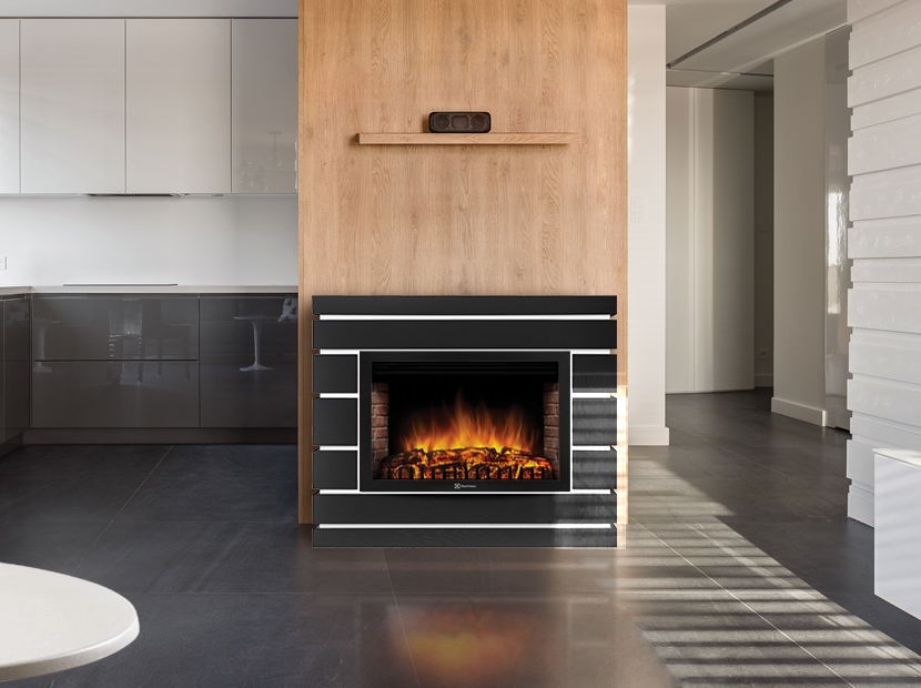 Портал Firelight Moderno 25 шпон чёрный дуб