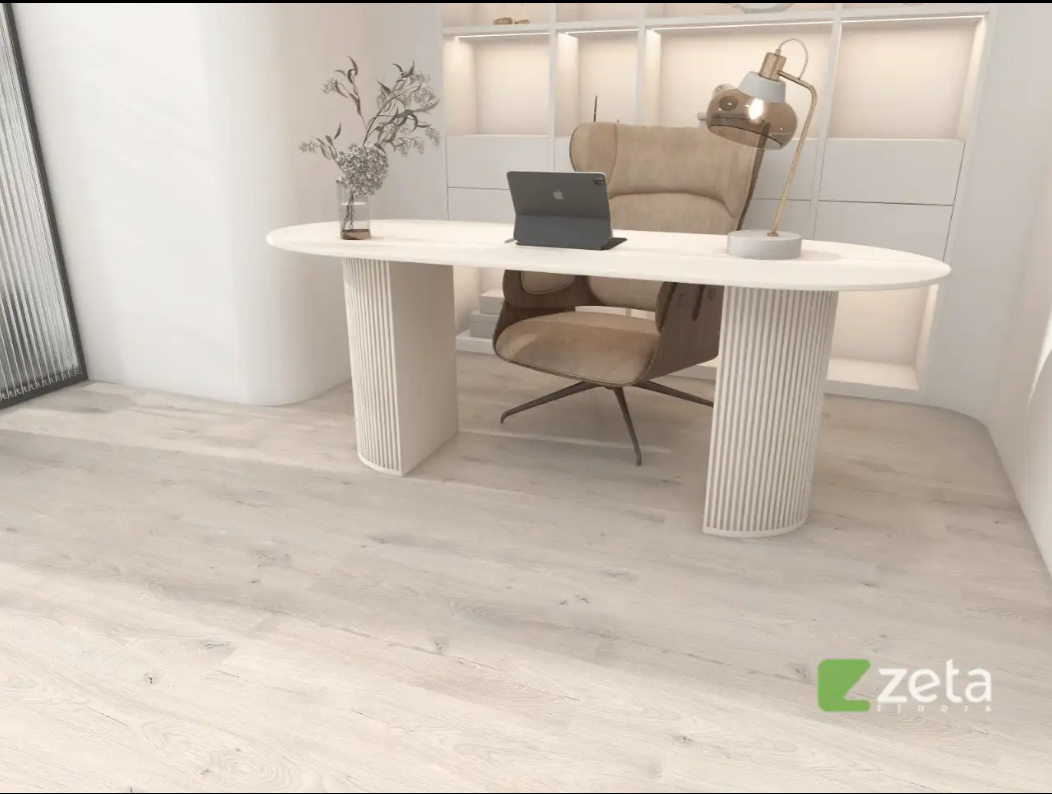 SPC ламинат Zeta Floors Дуб Хлопковый Серый 002-14