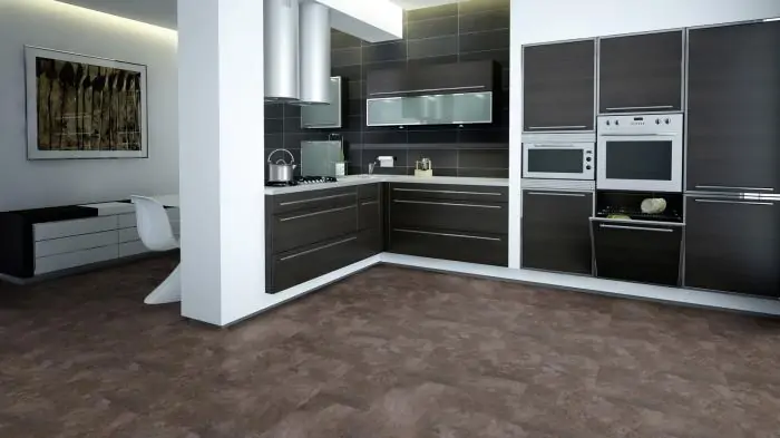 Виниловая плитка LVT (ПВХ) для пола (влагостойкий замковый ламинат) Wicanders Hydrocork Stone Grafite Marble (B5XX001)