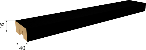 Декоративная рейка из МДФ Stella Бриона Black Edition