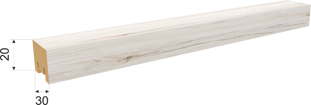 Декоративная рейка из МДФ Stella Милана Дуб Санремо Белый