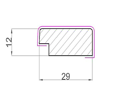 Декоративная панель WallMaker правая ПНп-38 Белабел 2800x123х19
