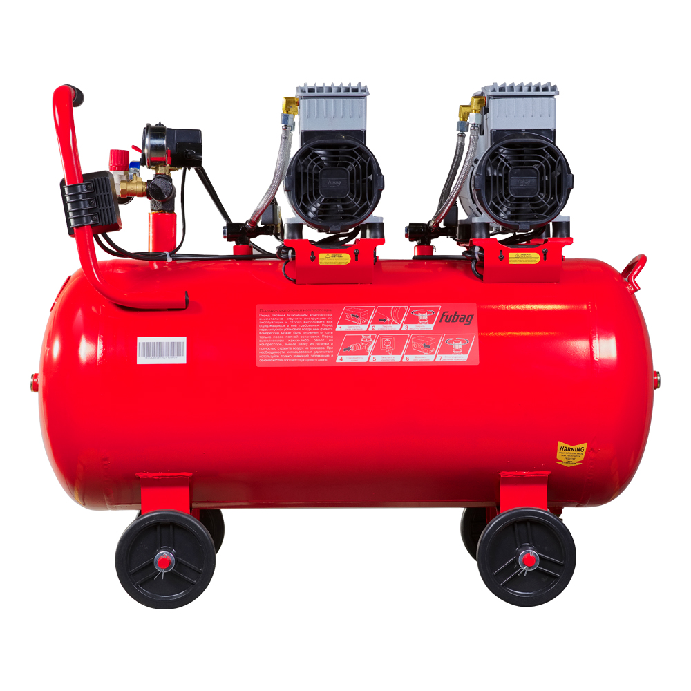 Компрессор безмасляный коаксиальный малошумный FUBAG OLS 500/100 CM2х2