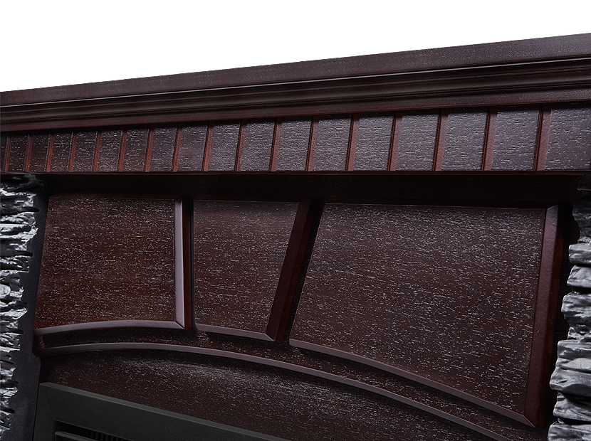 Портал Firelight Porto 25 камень черный, шпон венге