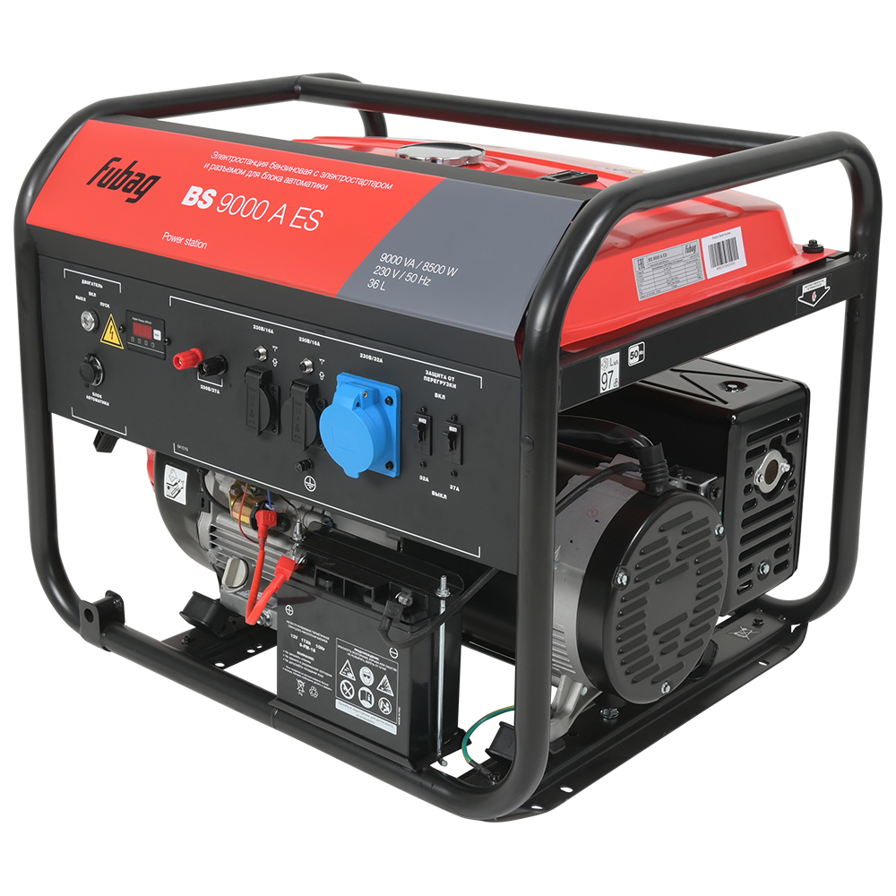 Генератор бензиновый FUBAG BS 9000 A ES с электростартером и коннектором автоматики