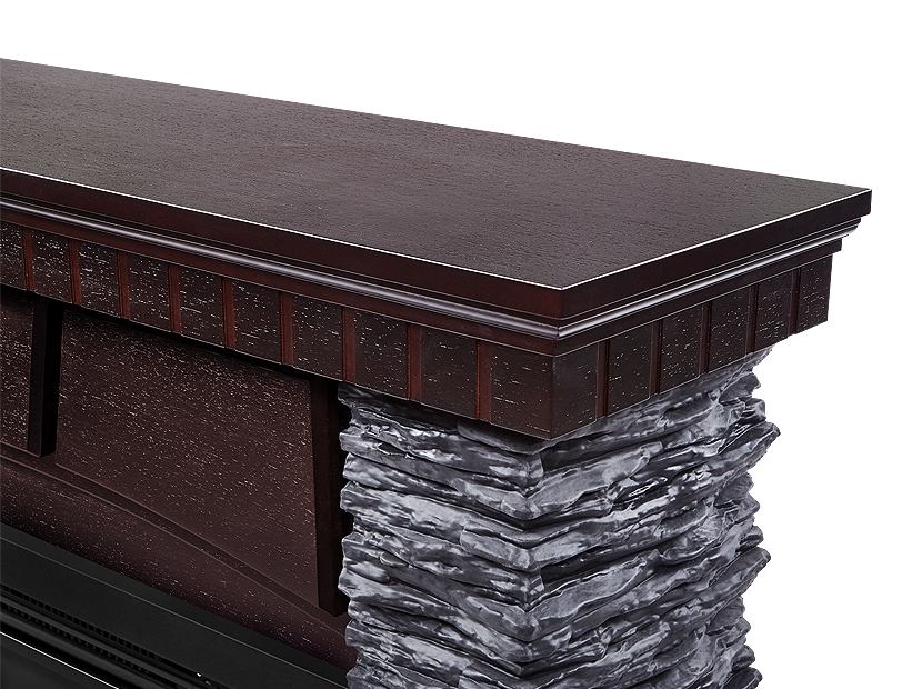 Портал Firelight Porto 25 камень черный, шпон венге