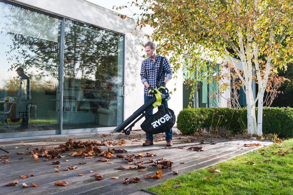 ONE + / Воздуходувка-пылесос садовая бесщеточная RYOBI OBV18 (без батареи)