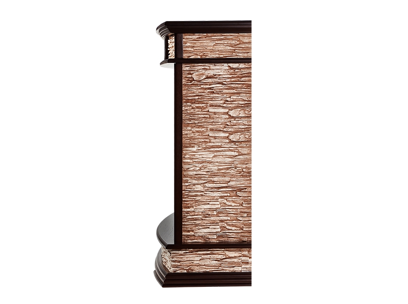 Портал Firelight Scala 30 камень сланец скалистый бурый, шпон тёмный дуб