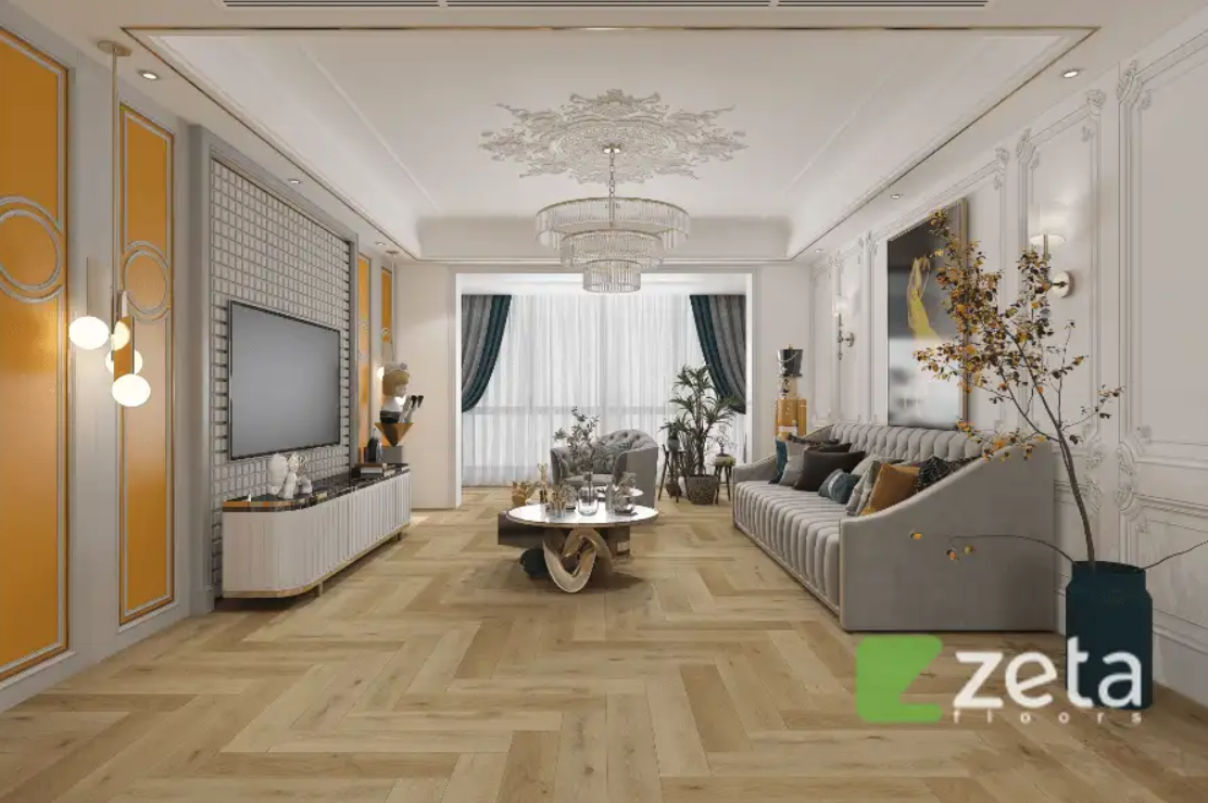 SPC ламинат Zeta Floors Ёлочка Натуральная 15169