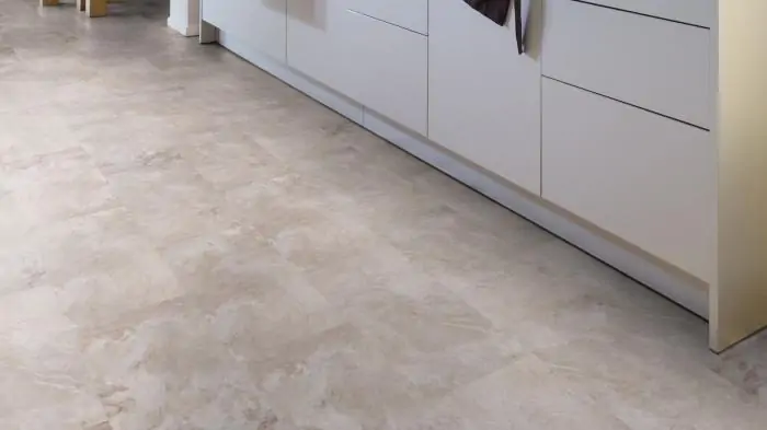 Виниловая плитка LVT (ПВХ) для пола (влагостойкий замковый ламинат) Wicanders Hydrocork Stone Beige Marble (B5XV001)