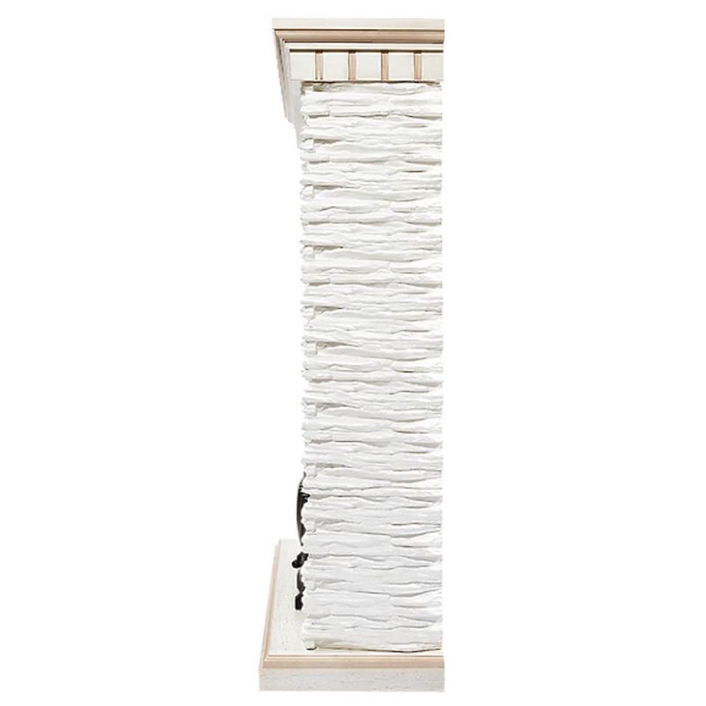 Каминокомплект:Очаг Electrolux EFP/P-1020LS с порталом Porto Classic камень белый, шпон беленый дуб