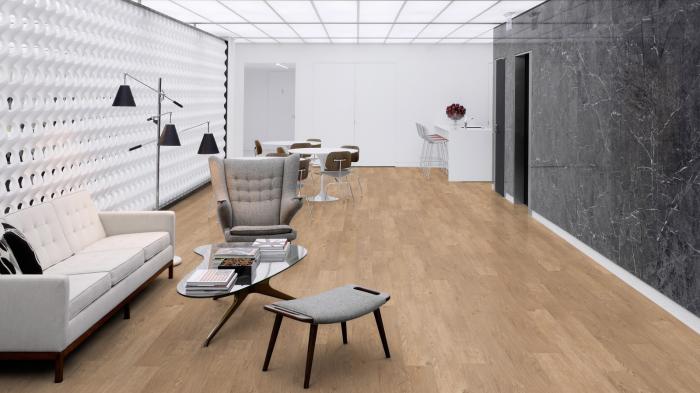 Виниловая плитка LVT (ПВХ) для пола (влагостойкий замковый ламинат) Wicanders Hydrocork Wood Castle Raffia Oak (B5P0001)