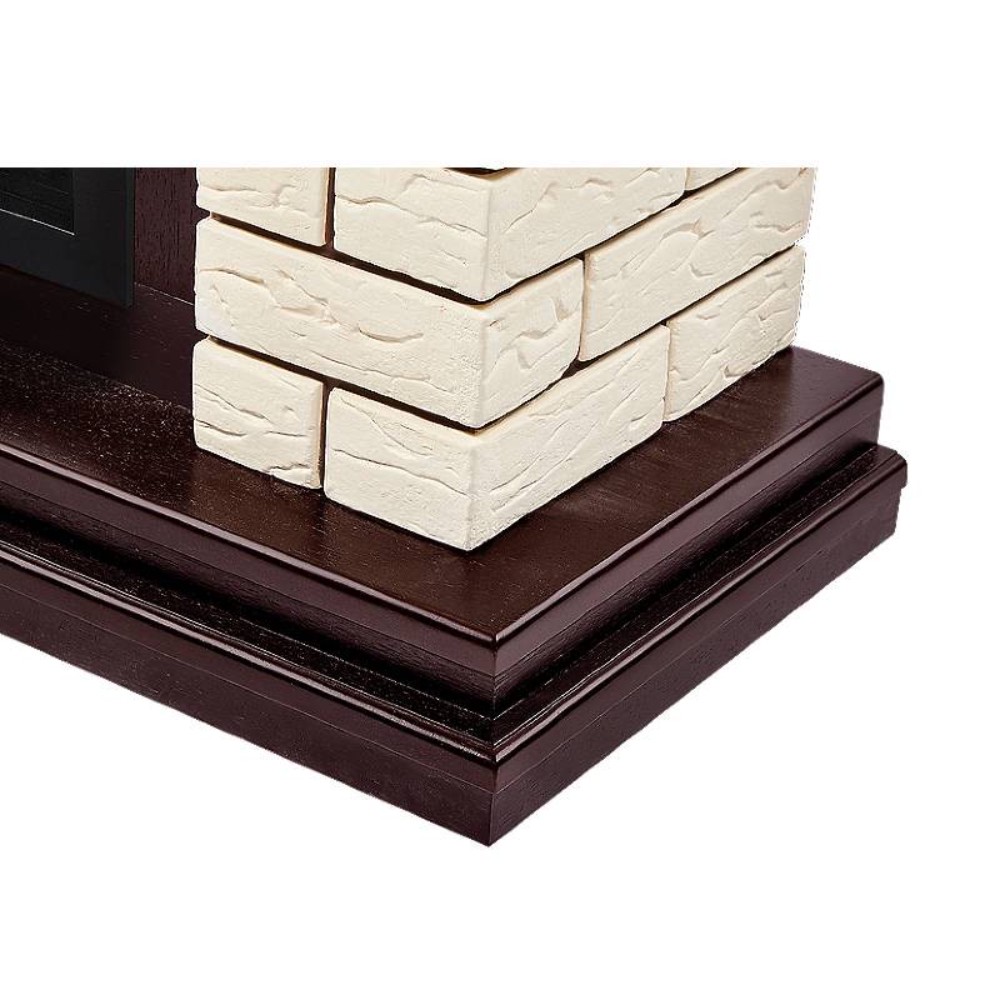 Каминокомплект: Очаг Electrolux EFP/P-2520LS N, портал Bricks 25 камень бежевый, шпон темный дуб