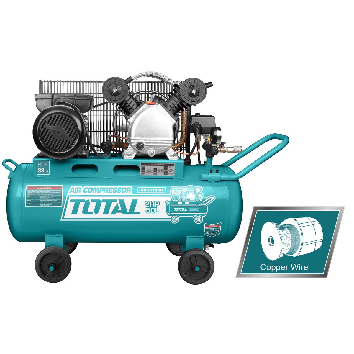 Компрессор масляный ременной TOTAL TC2200506