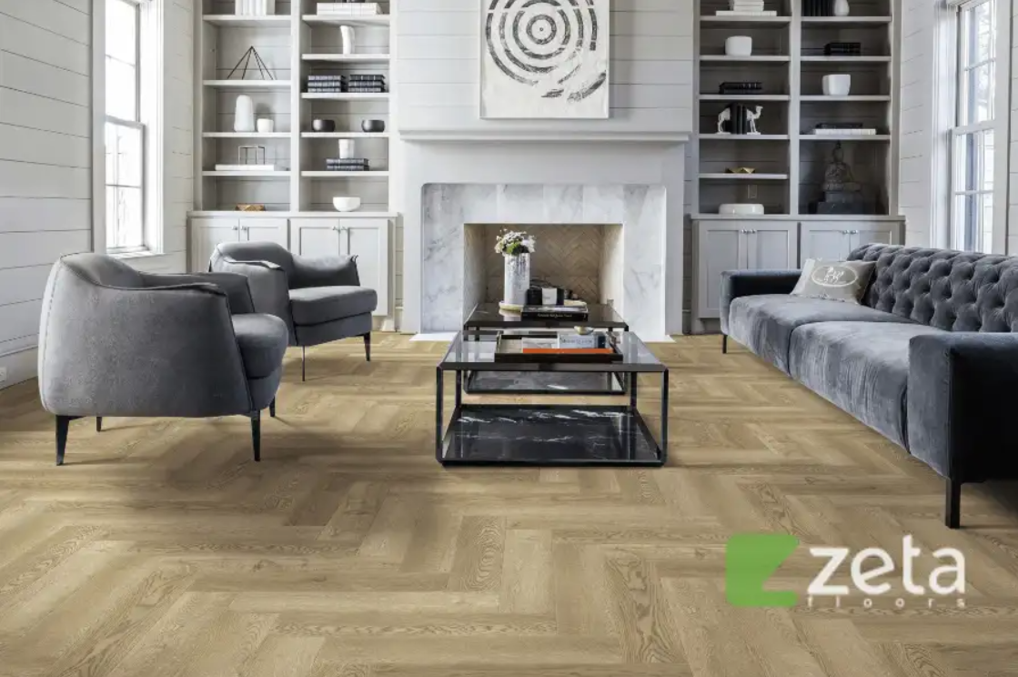 SPC ламинат Zeta Floors Елочка Промасленная 010