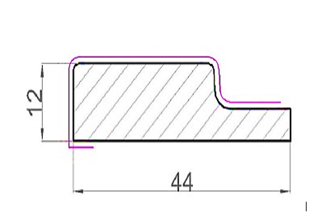 Декоративная панель WallMaker левая ПНл-38 Артисан 2800x123х19
