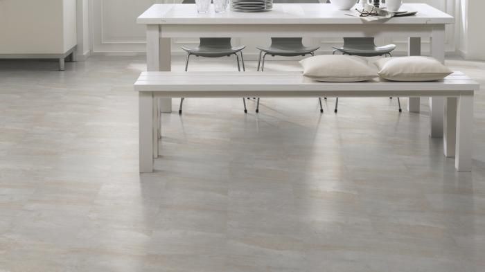 Виниловая плитка LVT (ПВХ) для пола (влагостойкий замковый ламинат) Wicanders Hydrocork Stone Chalked Grey Stone (B5V6001)