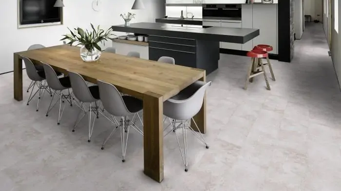 Виниловая плитка LVT (ПВХ) для пола (влагостойкий замковый ламинат) Wicanders Hydrocork Stone Light Grey Marble (B5XW001)