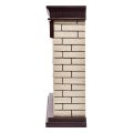 Каминокомплект: Очаг Electrolux EFP/P-2520LS N, портал Bricks 25 камень бежевый, шпон темный дуб