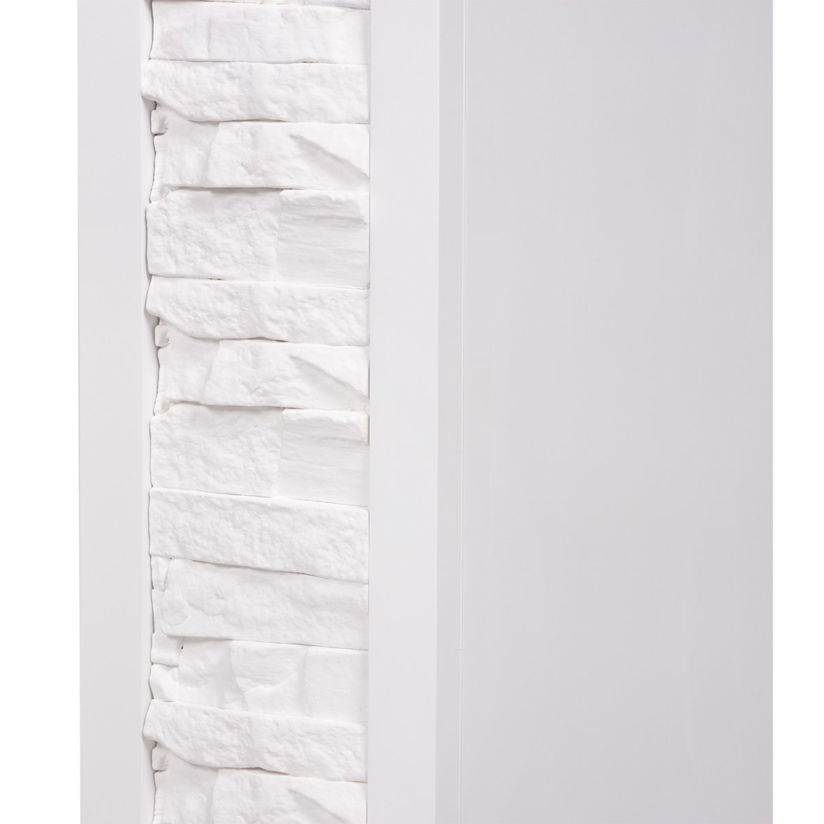 Портал Firelight Loft 30 камень белый, белая эмаль