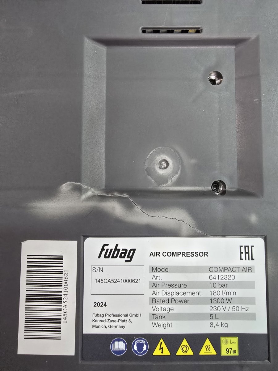 (Уценка) Компрессор безмасляный коаксиальный FUBAG Compact Air ( + 5 предметов)