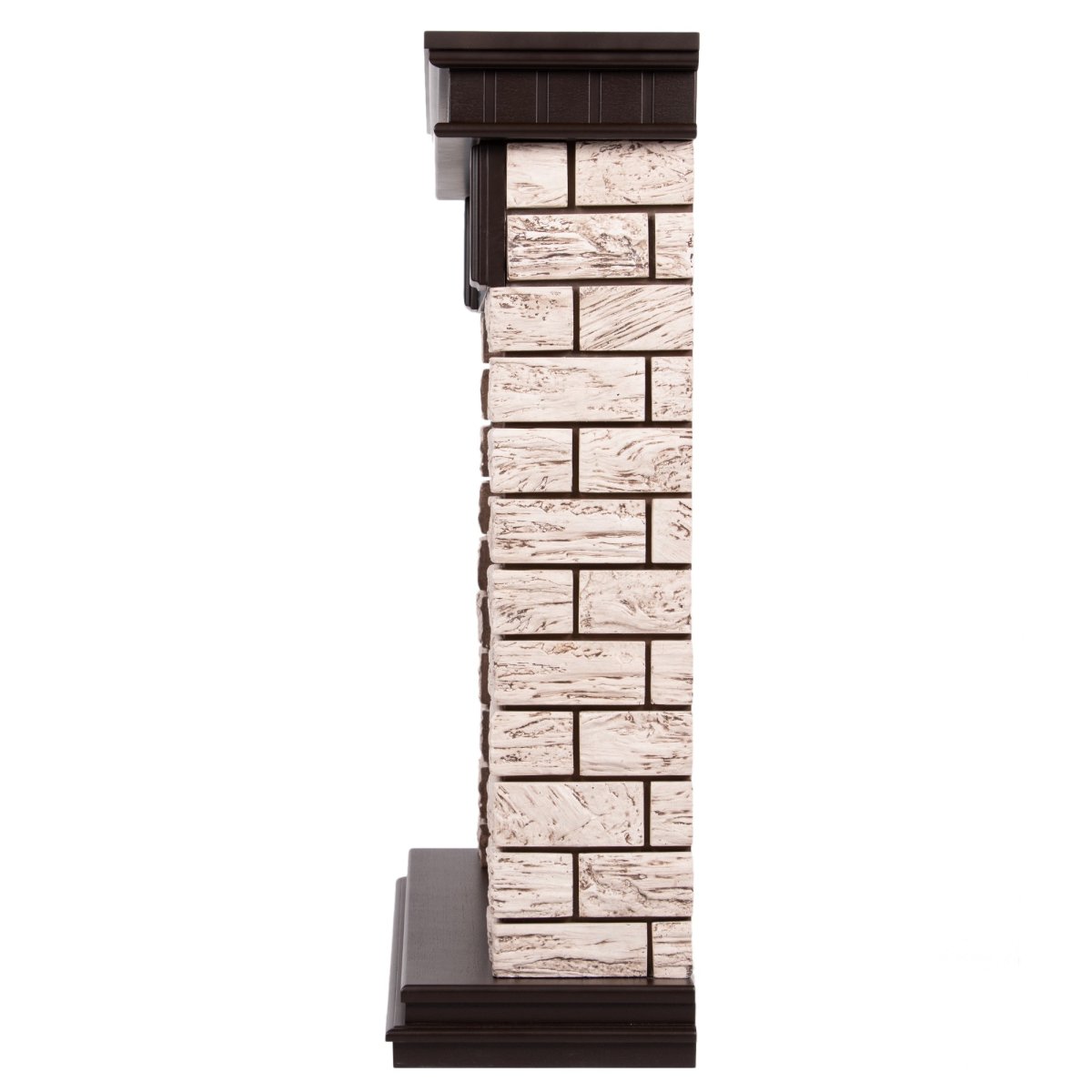 Портал Firelight Bricks Wood Classic камень коричневый, шпон темный дуб