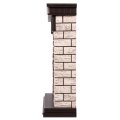 Портал Firelight Bricks Wood Classic камень коричневый, шпон темный дуб
