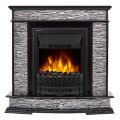 Каминокомплект Firelight: Очаг EFP/P-1020LS,портал Scala Classic сланец скалистый серый,шпон венге