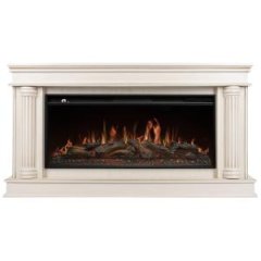 Каминокомплект: Очаг Royal Thermo Aurora RTFP/P-AR40LS, портал Olympia 42/40/36, сл. кость с зол. па