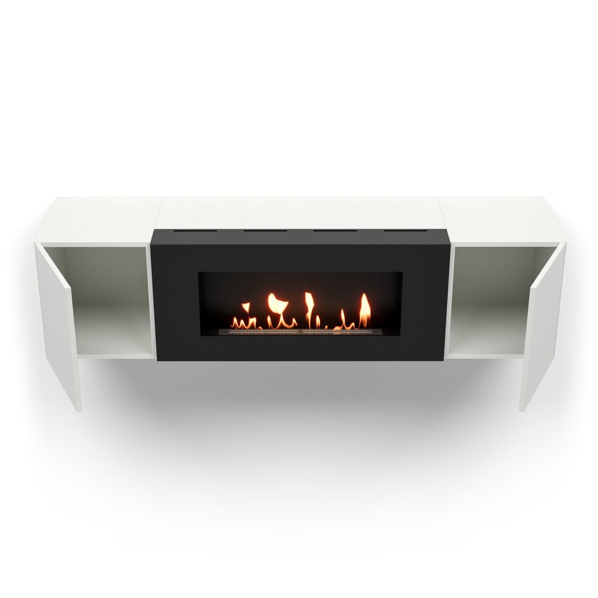 Тумба с биокамином Firelight BFP-P1600 белая