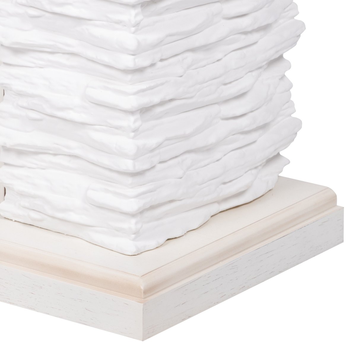 Портал Firelight Porto 25 камень белый, шпон беленый дуб