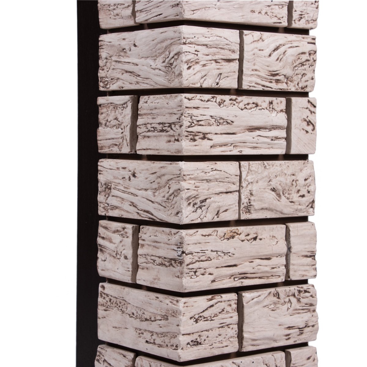 Портал Firelight Bricks Wood Classic камень коричневый, шпон темный дуб