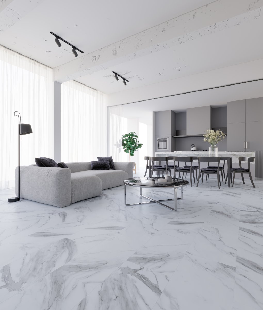 Виниловый пол SPC Zeta Мрамор ZTS001