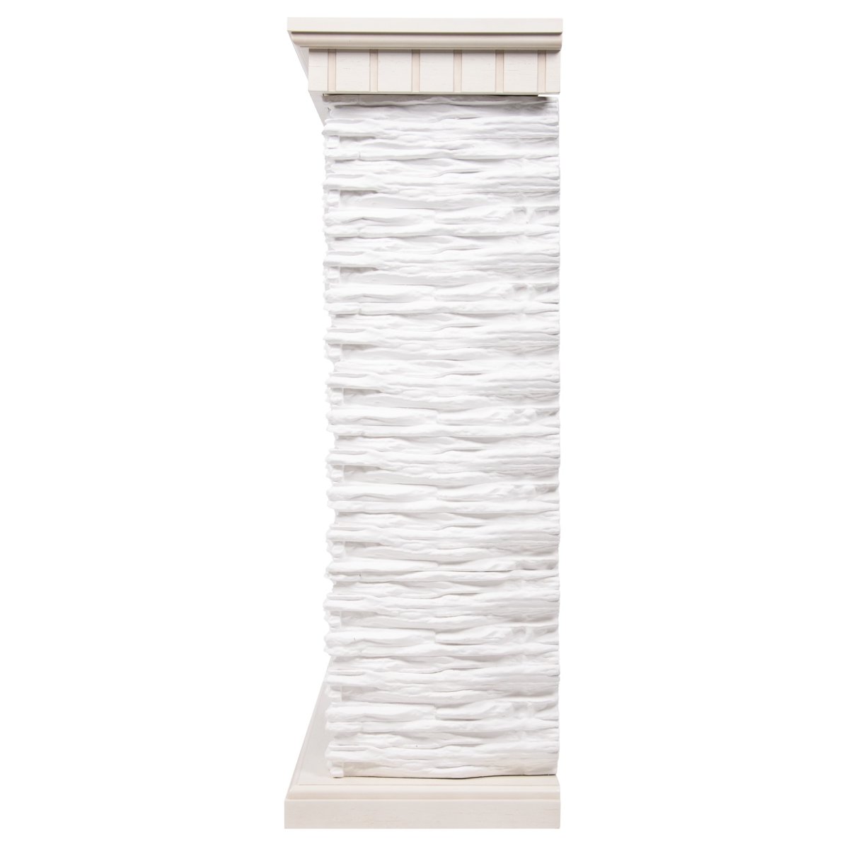 Портал Firelight Porto 30 камень белый, шпон беленый дуб