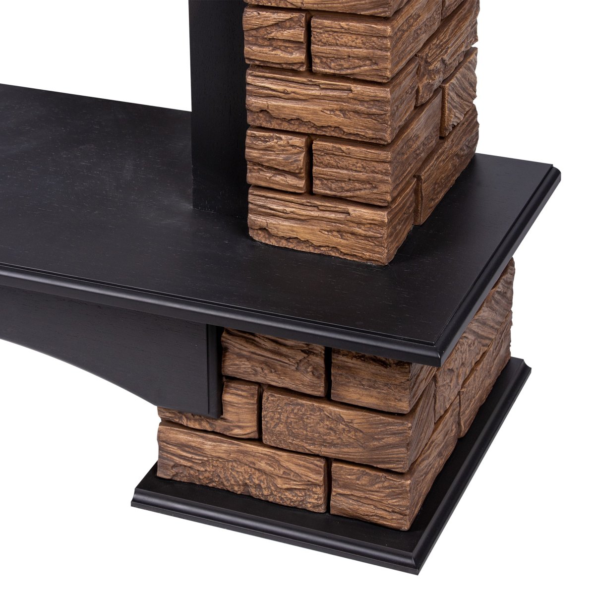 Портал Firelight Forte Wood Classic камень темный, шпон венге