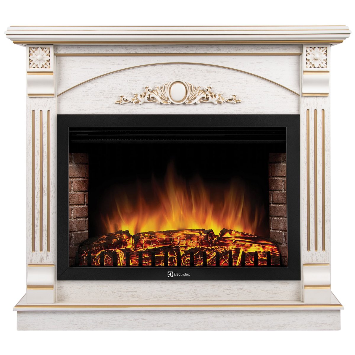 Портал Firelight Barocco 30 шпон белый дуб с золотой патиной