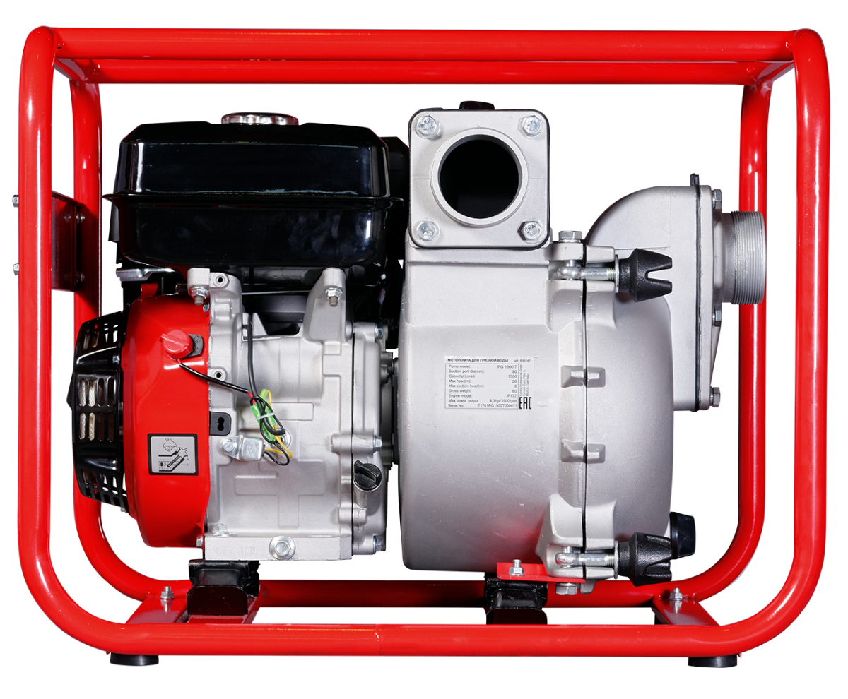 Мотопомпа для сильнозагрязненной воды с абразивом FUBAG PG1300T
