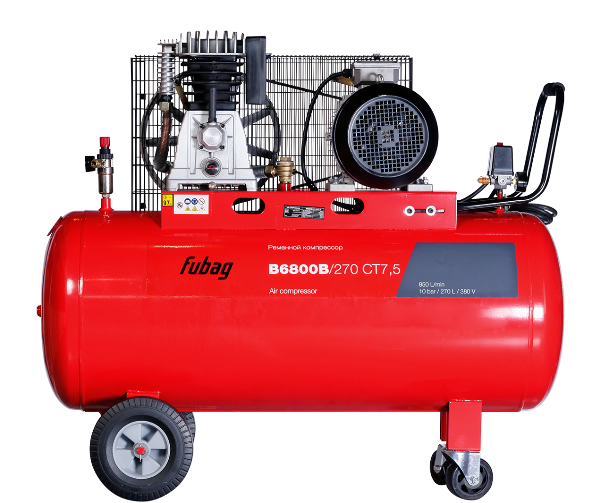 Компрессор масляный ременной FUBAG B6800B/270 СТ7.5 одноступенчатый
