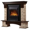 Портал Firelight Forte Wood Classic камень коричневый, шпон темный дуб
