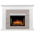 Каминокомплект: Очаг Electrolux EFP/P-2520LS N, портал Miami 25 белый, серый