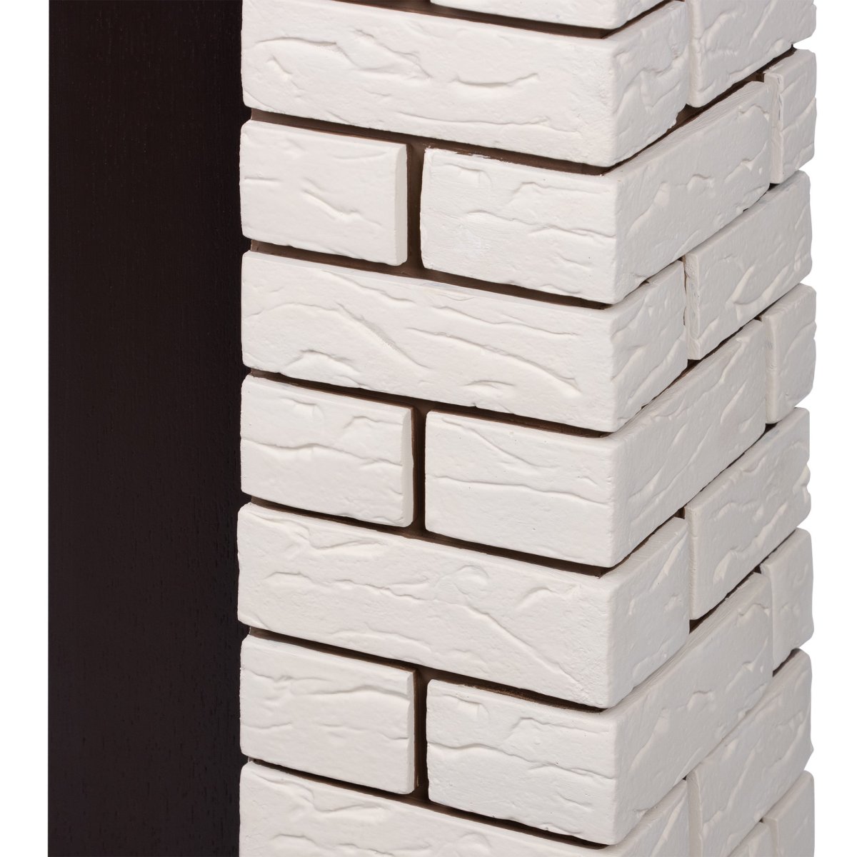 Портал Firelight Bricks Classic камень бежевый, шпон темный дуб