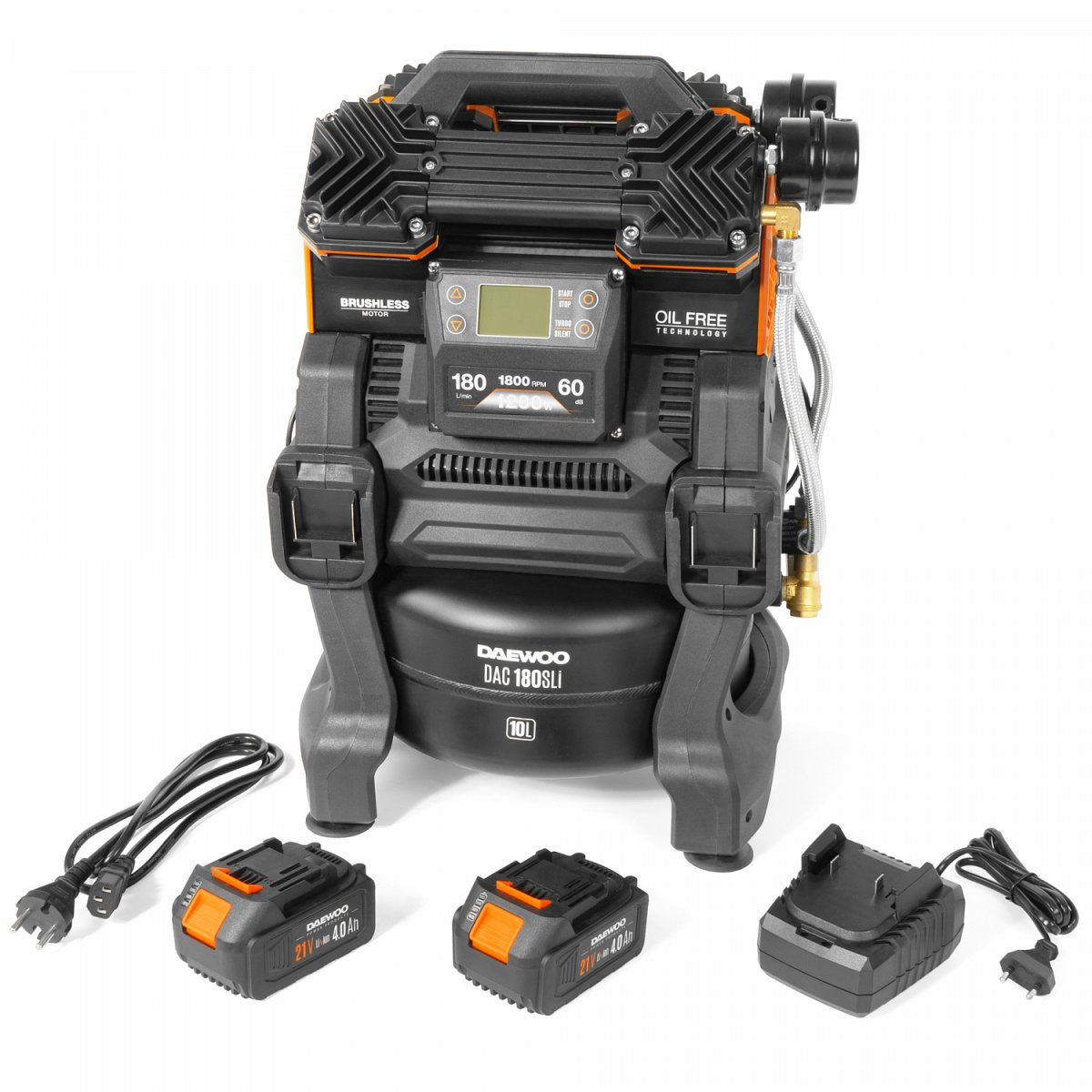Компрессор аккумуляторный 42В / 220В DAEWOO DAC 180S Li