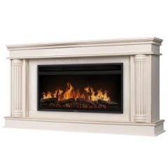 Каминокомплект: Очаг Electrolux EFP/P-3620LS, портал Olympia 42/40/36, сл. кость с зол. патиной