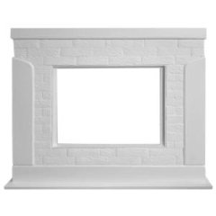 Портал Firelight Prestigio 30 камень белый, шпон белый дуб