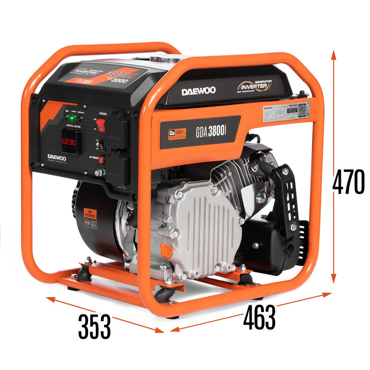 Генератор бензиновый инверторный DAEWOO GDA 3800i