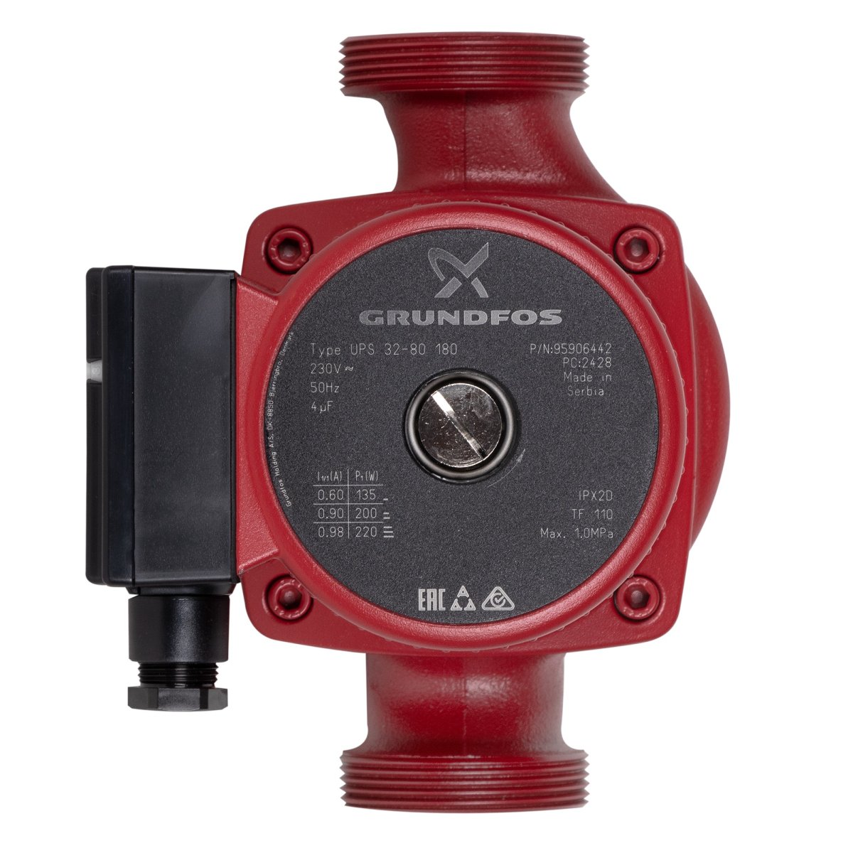 Насос циркуляционный GRUNDFOS UPS 32-80 EU, без гаек